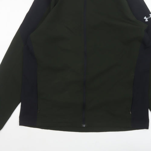Under Armour Men's Green XL Fitted Softshell Running Jacket Full Zip
