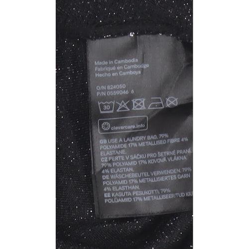 H&M Divided Women Silver Glitter Camisole Tank Top M V-Neck