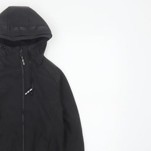 Next Boys Black 5 Years Ski Jacket Hooded Softshell Reflective