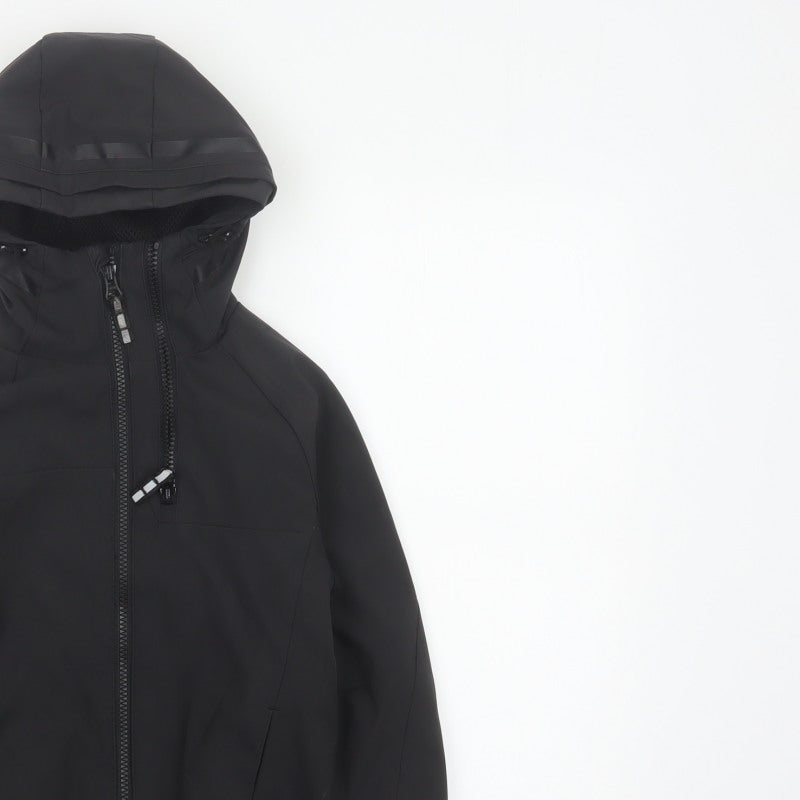 Next Boys Black 5 Years Ski Jacket Hooded Softshell Reflective