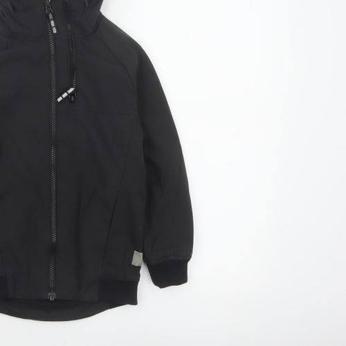 Next Boys Black 5 Years Ski Jacket Hooded Softshell Reflective