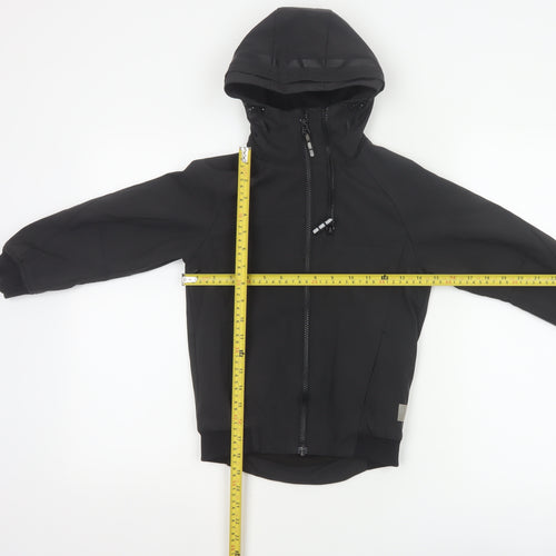Next Boys Black 5 Years Ski Jacket Hooded Softshell Reflective