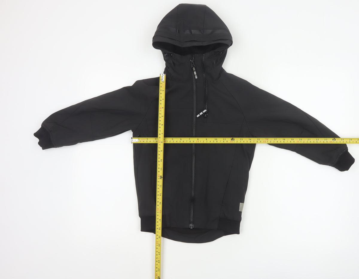 Next Boys Black 5 Years Ski Jacket Hooded Softshell Reflective