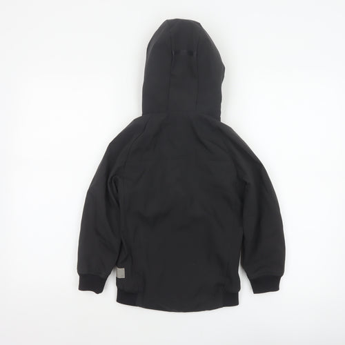 Next Boys Black 5 Years Ski Jacket Hooded Softshell Reflective