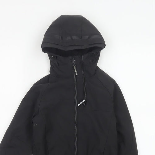 Next Boys Black 5 Years Ski Jacket Hooded Softshell Reflective