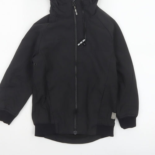 Next Boys Black 5 Years Ski Jacket Hooded Softshell Reflective