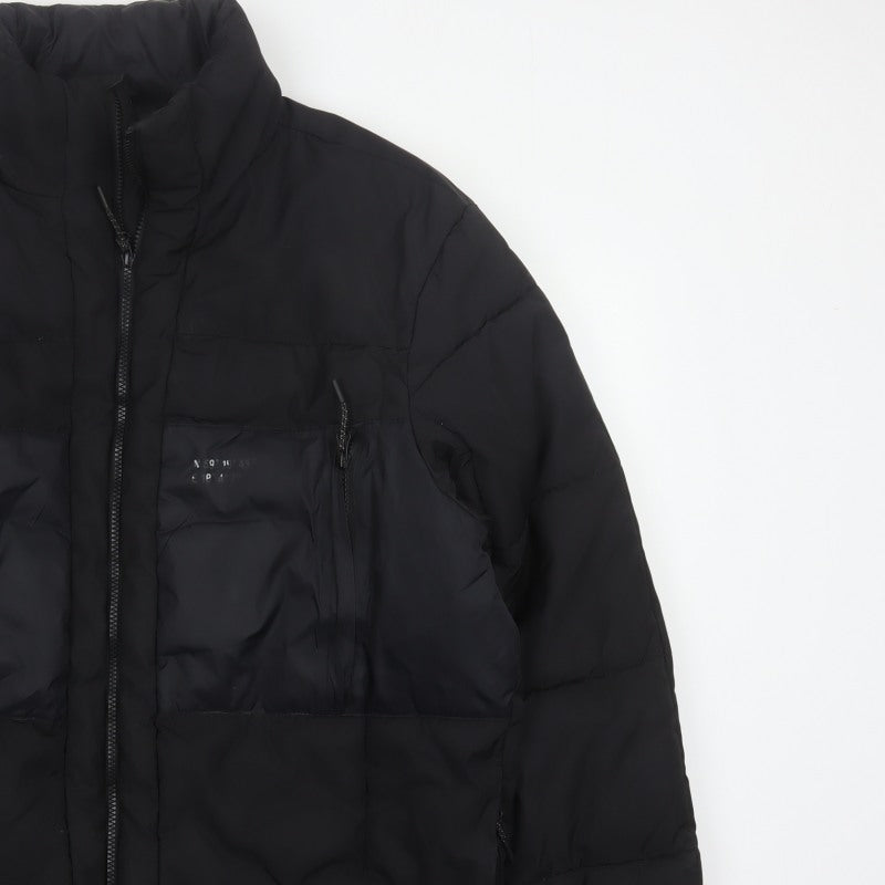 Additional view of H&M Men’s Black L Quilted Puffer Jacket Full Zip Insulated