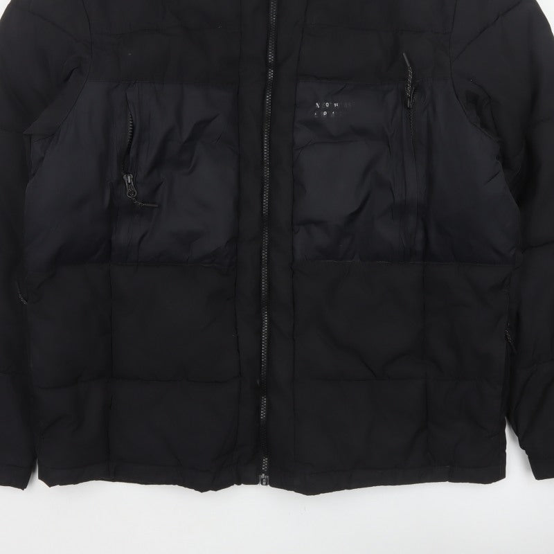 Additional view of H&M Men’s Black L Quilted Puffer Jacket Full Zip Insulated