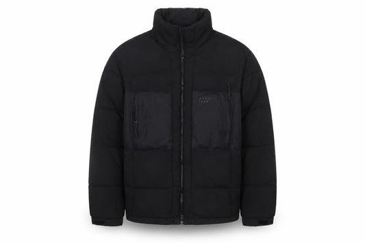 H&M Men’s Black L Quilted Puffer Jacket Full Zip Insulated