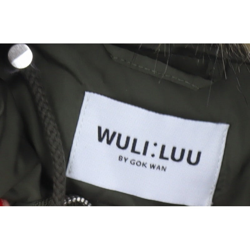 Wuli:Luu by Gok Wan Women Green 2XL Long Faux Fur Hood Puffer Parka