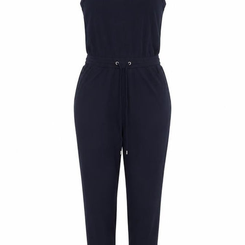 H&M Women Black XS Sleeveless Tapered Drawstring Jumpsuit