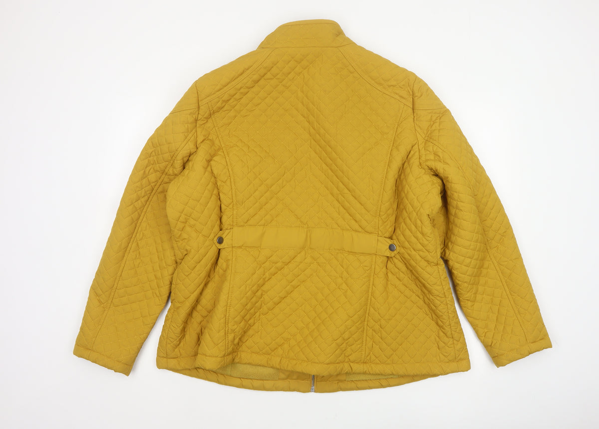 Marks and Spencer Women Yellow UK 22 Quilted Padded Jacket
