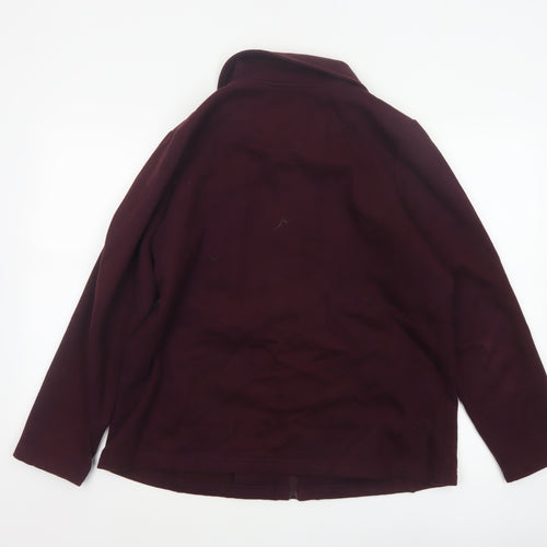 Dash Women Purple UK 18 Floral Embroidered Full Zip Jacket
