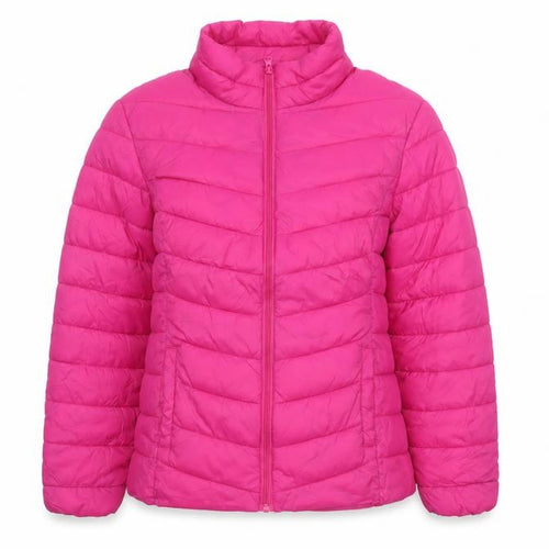 George Women Pink Size 16 Quilted Puffer Jacket Zip