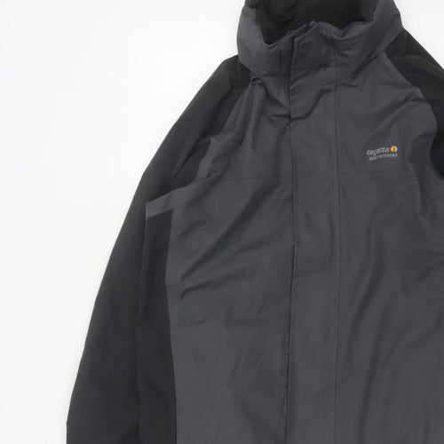 Regatta Men’s Black Grey M 40in Hydrafort Waterproof Rain Jacket