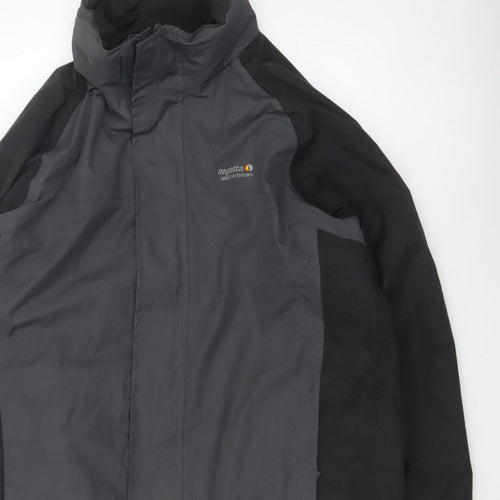 Regatta Men’s Black Grey M 40in Hydrafort Waterproof Rain Jacket