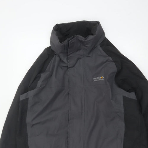 Regatta Men’s Black Grey M 40in Hydrafort Waterproof Rain Jacket