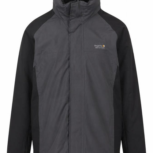 Regatta Men’s Black Grey M 40in Hydrafort Waterproof Rain Jacket
