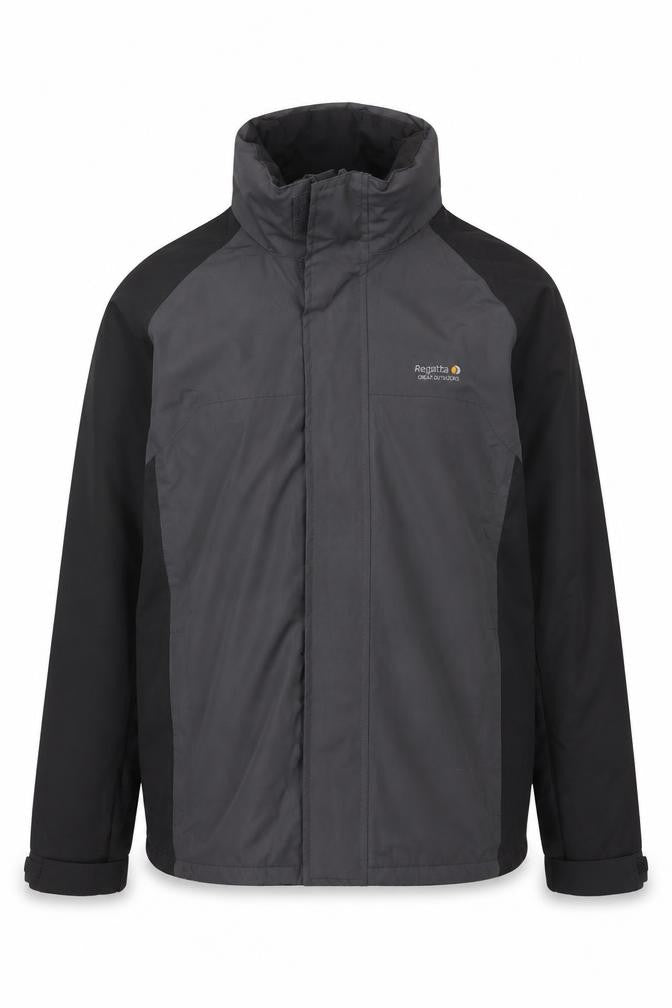 Regatta Men’s Black Grey M 40in Hydrafort Waterproof Rain Jacket
