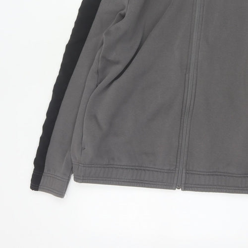 Puma Men’s Grey Black XL Full Zip Hooded Fleece Hoodie