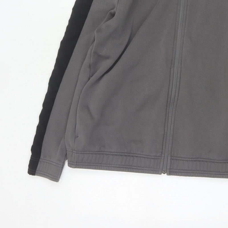 Puma Men’s Grey Black XL Full Zip Hooded Fleece Hoodie