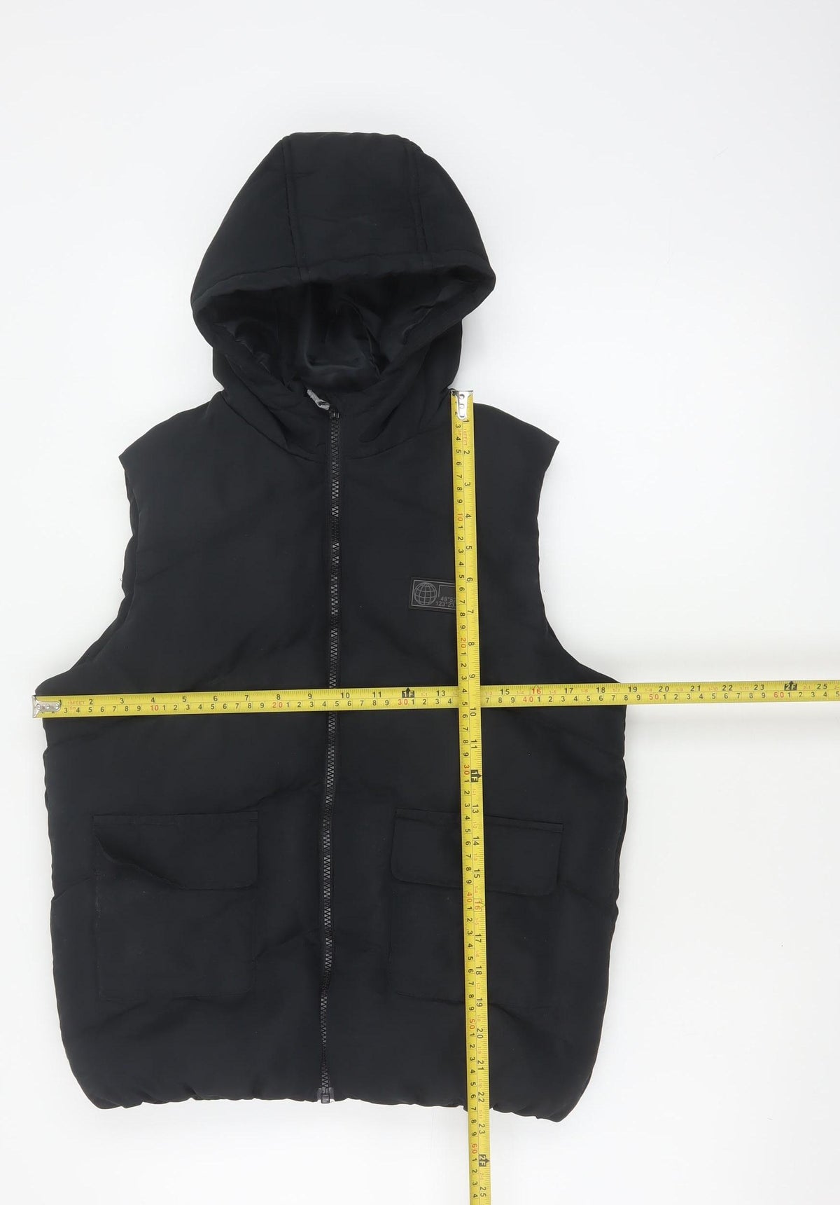 Matalan Boys Black 9-10 Years Hooded Puffer Bodywarmer Gilet