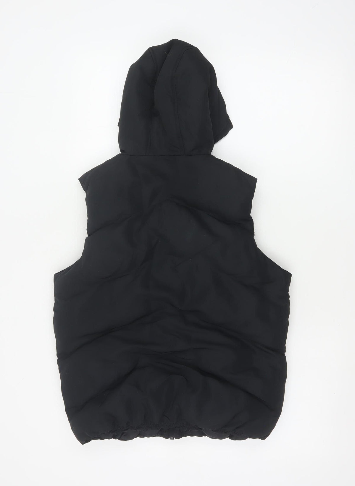 Matalan Boys Black 9-10 Years Hooded Puffer Bodywarmer Gilet
