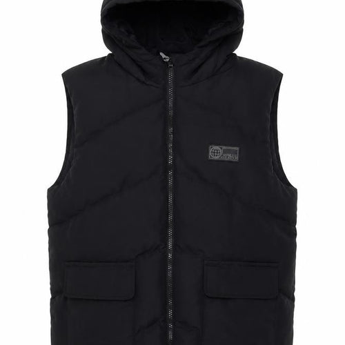 Matalan Boys Black 9-10 Years Hooded Puffer Bodywarmer Gilet