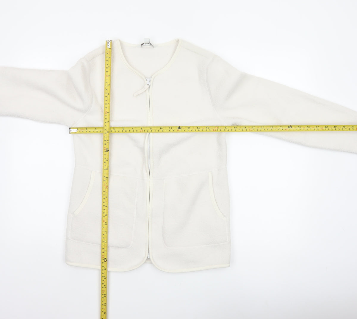 Marks and Spencer Women Ivory XS Fleece Full Zip Basic Jacket