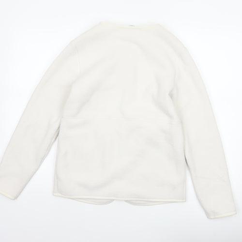 Marks and Spencer Women Ivory XS Fleece Full Zip Basic Jacket