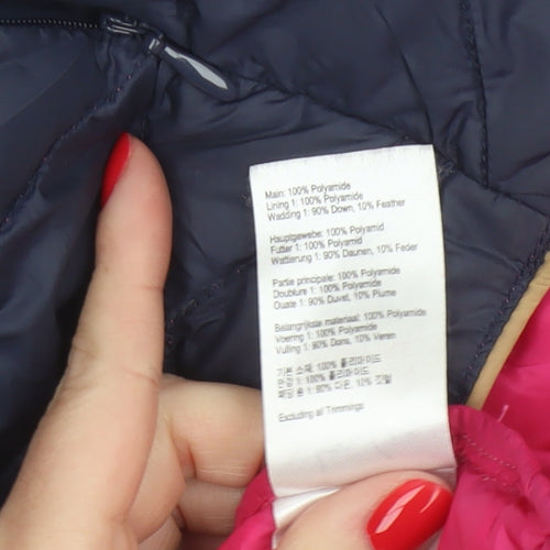 Joules Women’s Blue UK 12 Quilted Down Puffer Waistcoat Gilet