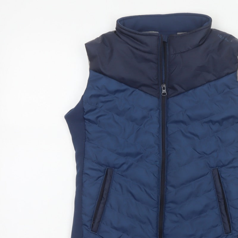 Fouganza Boys Blue 12-13 Years Quilted Padded Riding Bodywarmer Gilet