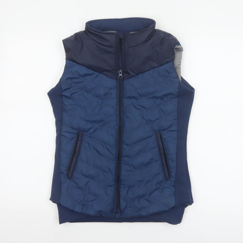 Fouganza Boys Blue 12-13 Years Quilted Padded Riding Bodywarmer Gilet