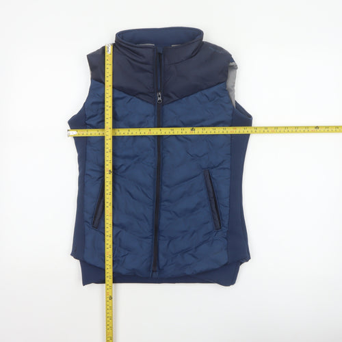 Fouganza Boys Blue 12-13 Years Quilted Padded Riding Bodywarmer Gilet