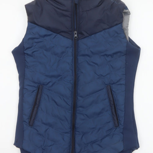 Fouganza Boys Blue 12-13 Years Quilted Padded Riding Bodywarmer Gilet