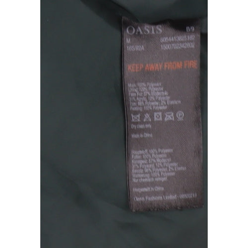 Oasis Women’s Green M Long Hooded Quilted Puffer Coat