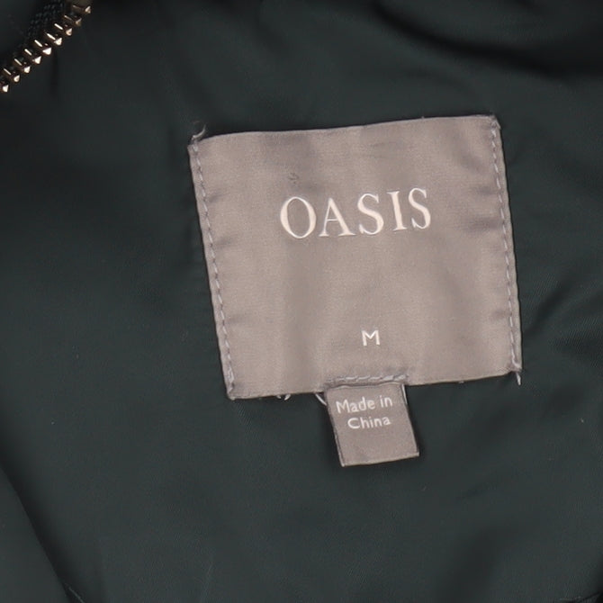 Oasis Women’s Green M Long Hooded Quilted Puffer Coat
