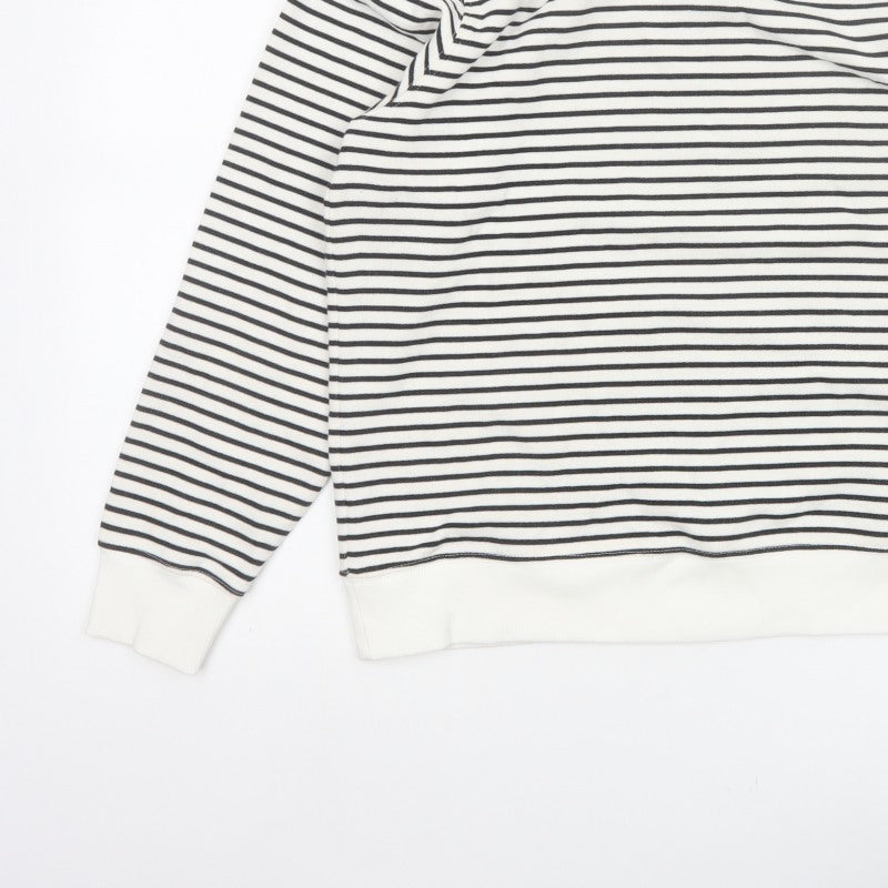 Additional view of Marks and Spencer Women’s White Black Striped M Pullover Sweatshirt