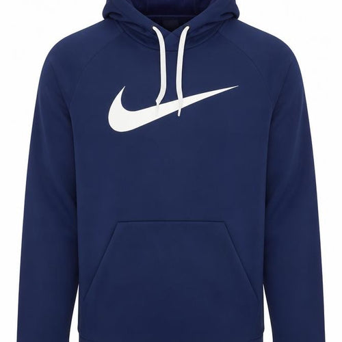 Nike Men’s Blue L Dri-FIT Pullover Logo Hoodie Sports