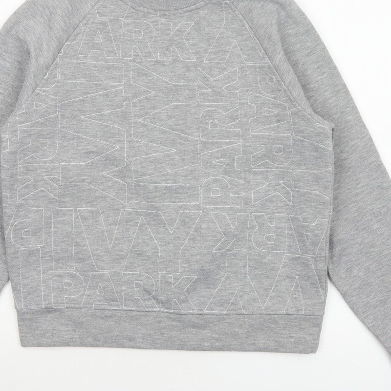 Additional view of Ivy Park Women Grey XS Logo Print Raglan Crew Neck Pullover Sweatshirt