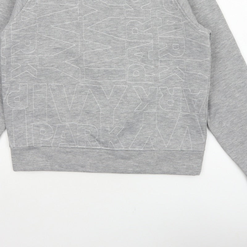Additional view of Ivy Park Women Grey XS Logo Print Raglan Crew Neck Pullover Sweatshirt