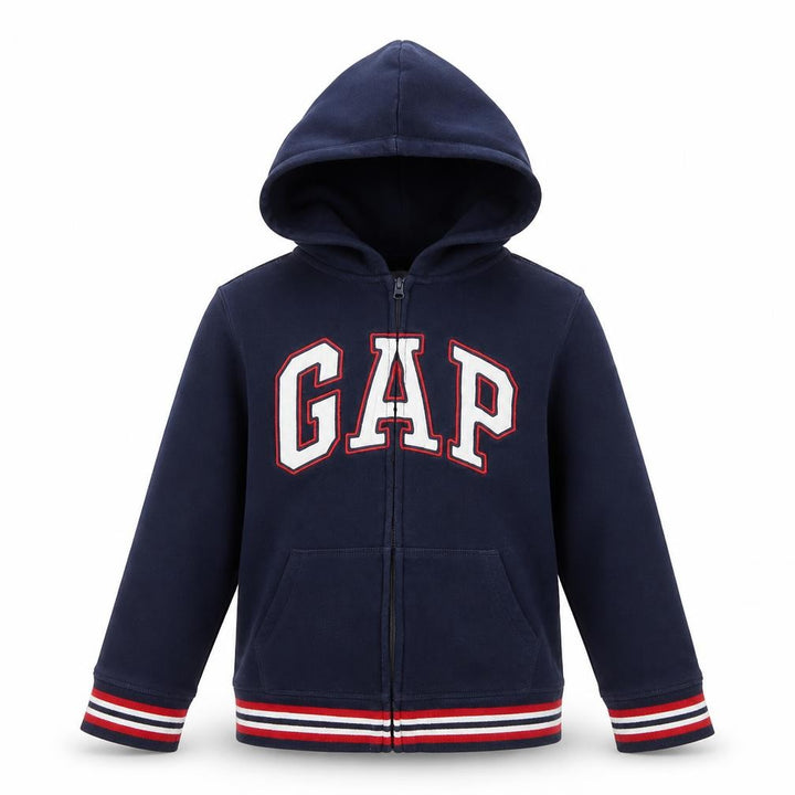 Gap Boys Blue Logo Full Zip Hooded Fleece Hoodie 10 Years