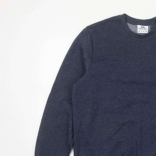 Slazenger Men’s Blue M Pullover Sweatshirt Embroidered Logo Fleece