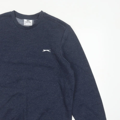 Slazenger Men’s Blue M Pullover Sweatshirt Embroidered Logo Fleece