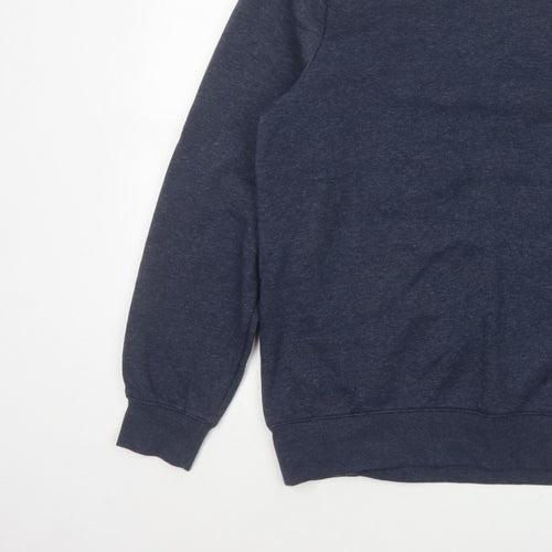 Slazenger Men’s Blue M Pullover Sweatshirt Embroidered Logo Fleece