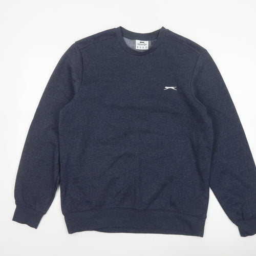 Slazenger Men’s Blue M Pullover Sweatshirt Embroidered Logo Fleece