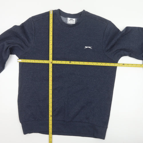 Slazenger Men’s Blue M Pullover Sweatshirt Embroidered Logo Fleece