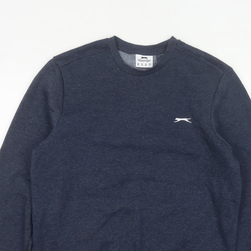 Slazenger Men’s Blue M Pullover Sweatshirt Embroidered Logo Fleece