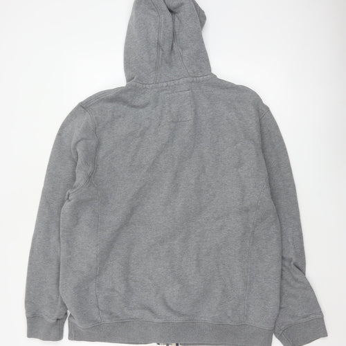 Crew Clothing Co. Men’s Grey XL Full Zip Hooded Fleece Logo Hoodie