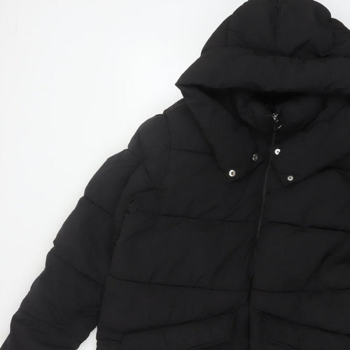 Papaya Women’s Black Size 16 Hooded Quilted Puffer Jacket